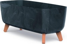 Urbnliving Large Rectangle Low Concrete Look Planter Flower Plant Pot Indoor...