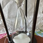 Vintage Large bronze Hourglass Sand Time Round Base 12" — photo 4