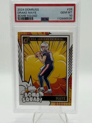 2024 PANINI DONRUSS BOMB SQUAD #28 DRAKE MAYE ROOKIE RC PSA 10