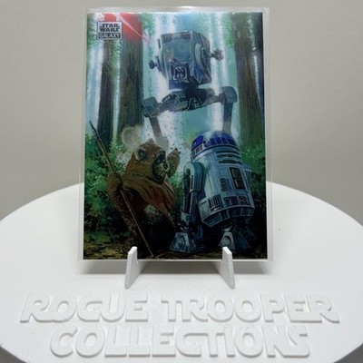 WICKET AND R2-D2 #49 Refractor - 2025 Topps Chrome Star Wars Galaxy