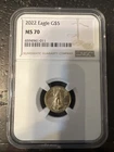 2022 G$5 1/10 oz Gold American Eagle - NGC MS 70