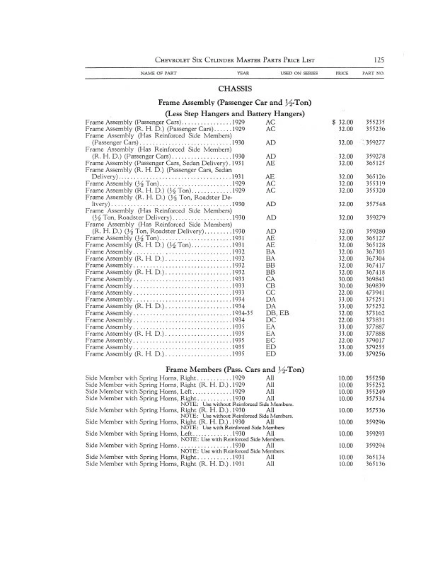 Libro de piezas maestras Chevrolet 1933 1934 1935 Chevy ilustraciones y números Foto 2 de 4