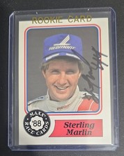 Sterling Marlin Rookie Card NASCAR 1988 Maxx #80 Autographed Signed