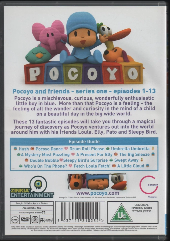 Pocoyo and friends - Series 1 (eps. 1-13) (DVD 2006) preschool animated comedy - Immagine 2 di 3