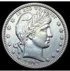 GORGEOUS BU uncirculated details 1903 Barber silver 25C quarter FREE SHIPPING!