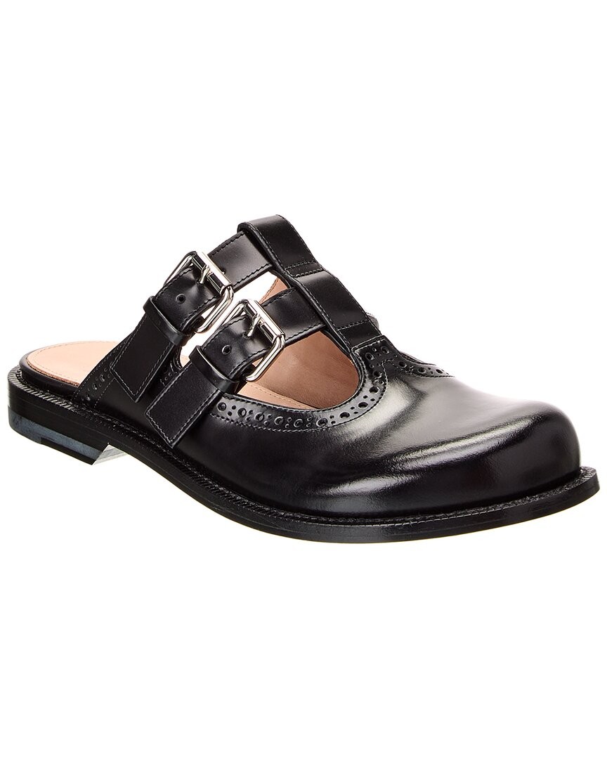 Loewe Campo Mary Jane Кожаный мул женский черный 37 158090₽