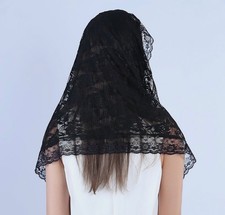 1x Lace Mantilla Catholic Veil Church Veiled Chapel Head Covering Latin Mass