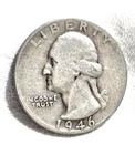 1946-S United States 90% Silver Washington Quarter