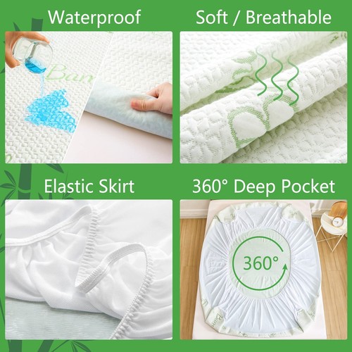 Twin XL Mattress Protector for College Dorm Room Essentials, Back to School B... - Bild 3 von 7