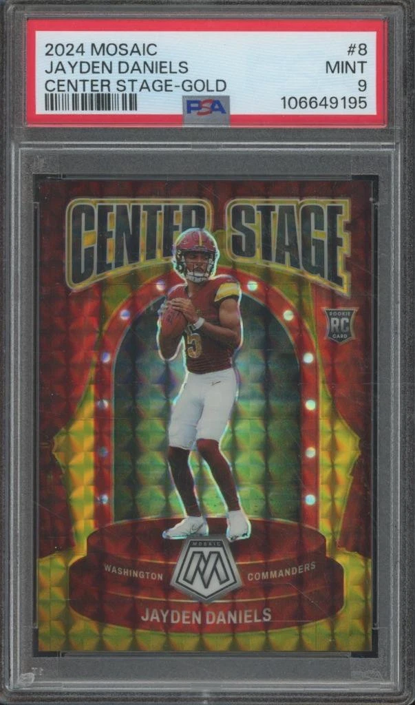 Jayden Daniels Panini Mosaic Center Stage #8 Gold