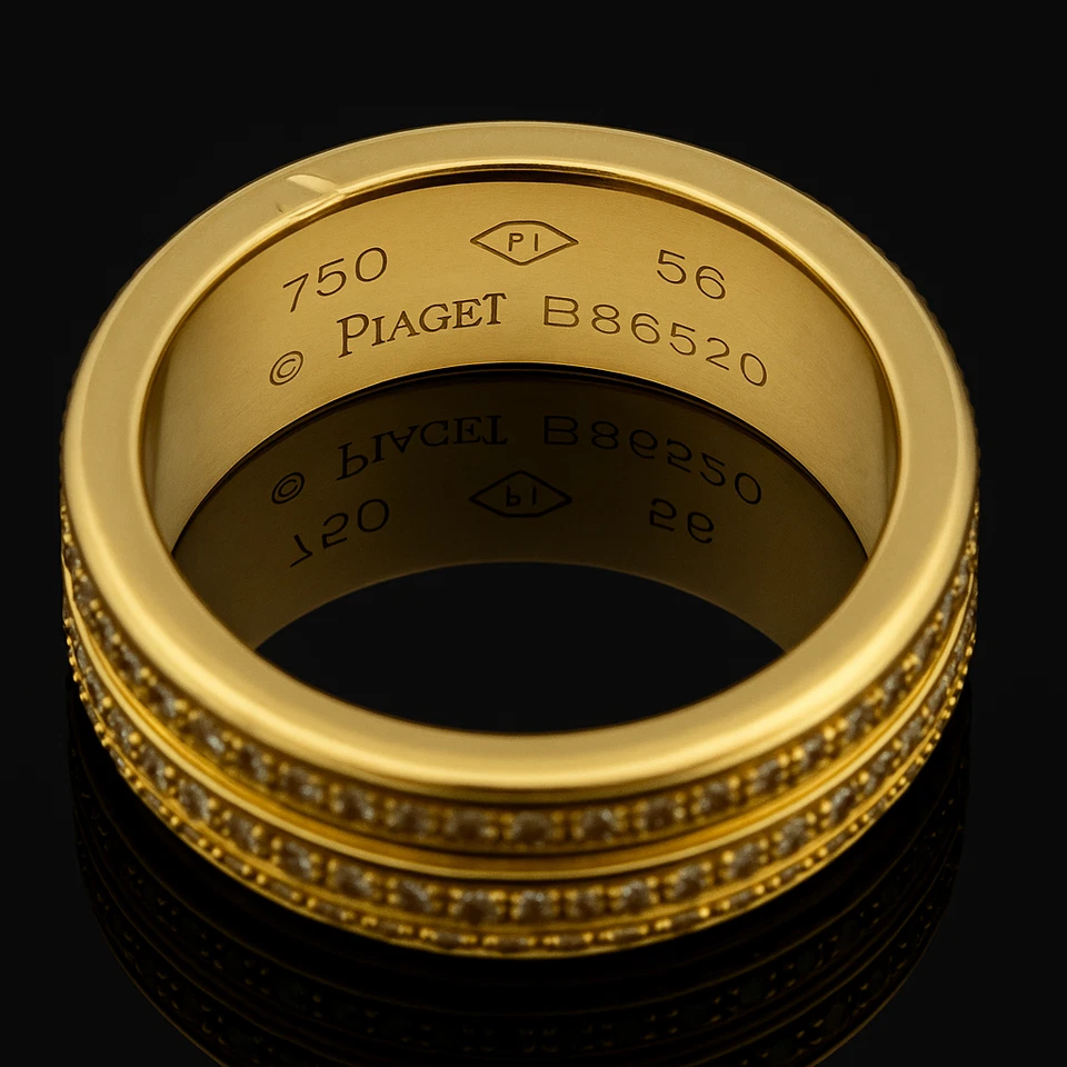 PIAGET POSSESSION DREHRING 3 Reihen 1,5 ct Diamanten VVS NEU Zertifikat Etui - Bild 2 von 4