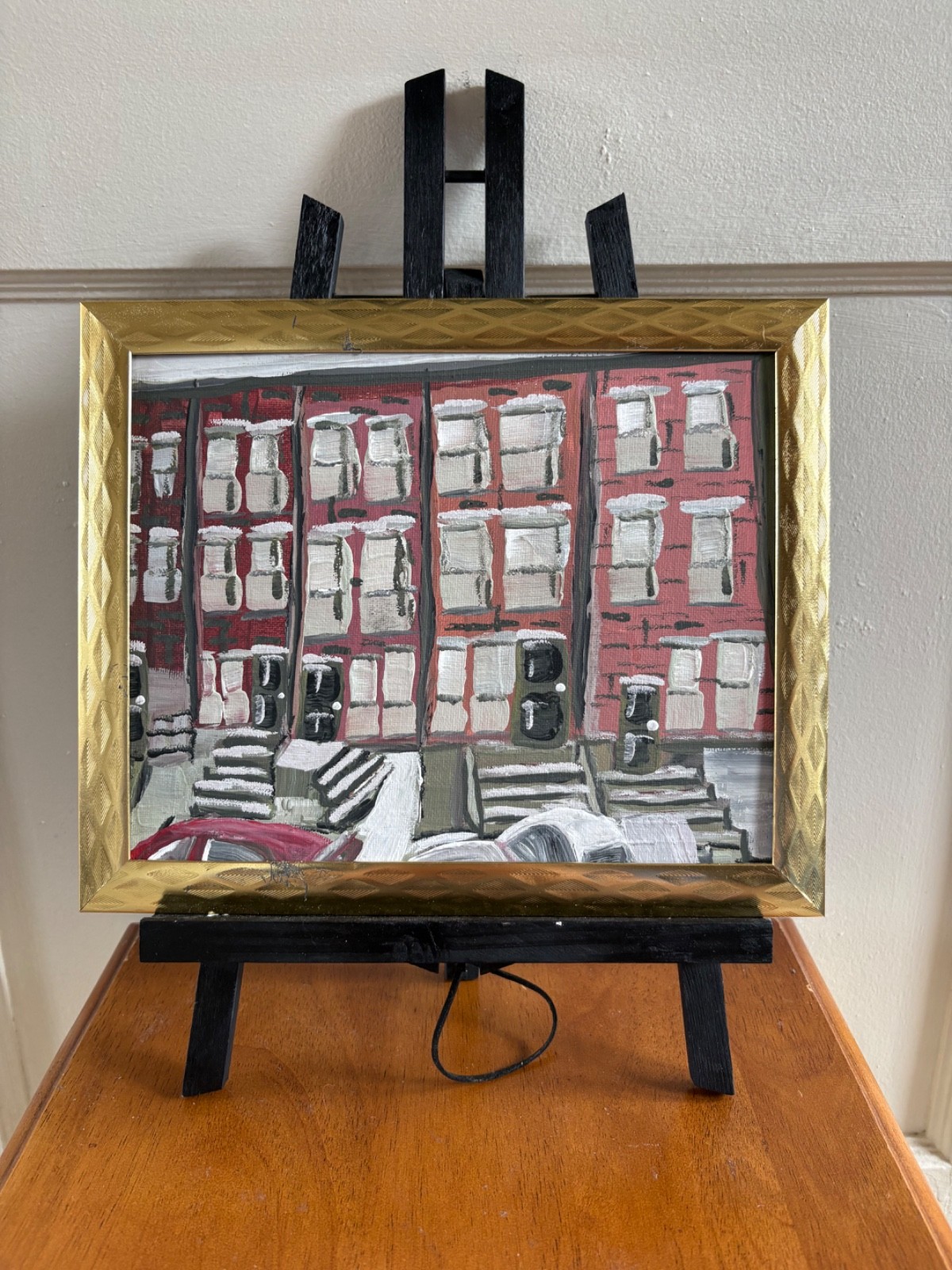 Original Murillo Painting, Diamond Street, 8x10", Acrylic on Board, Signed