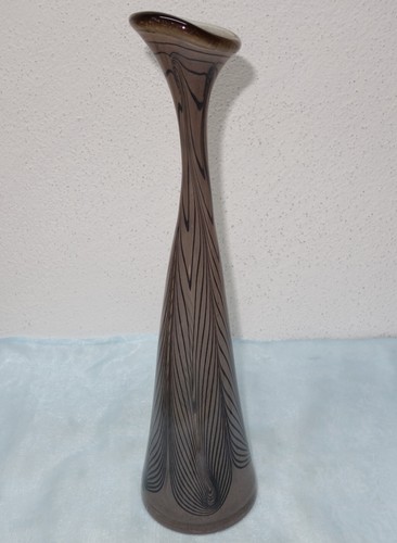 Jarrón de vidrio artista de hielo ERWIN, 1981 - firmado y fechado - H. 38,5 cm - Imagen 2 de 11
