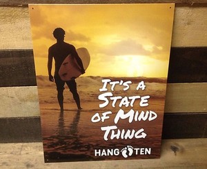 HANG-TEN-State-of-Mind-Sign-Tin-Vintage-Garage-Bar-Decor-Old-Rustic