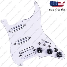 Guitar HSS Loaded Prewired Pickguard Multi Switch Coil Splitting For ST White01