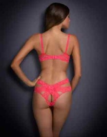 AGENT PROVOCATEUR MARGOT SALMON PINK BRA 32B 32DD 36C 36DD & BRIEF 2 SMALL BNWT