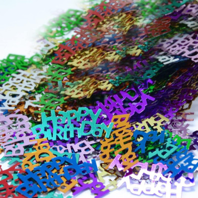 Confetti Word Happy Birthday Multicolors - Retail Pack #7829 QS0