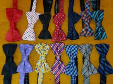 14 pc MENS BOW TIES 4 PRE-TIED CROFT BARROW, STAFFORD MORE