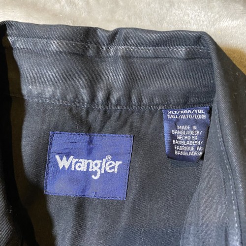 Wrangler Western Black Pearl Snap Firm Finish Men XLT Tall long Sleeve Shirt - Bild 3 von 8