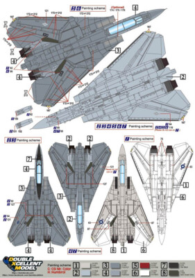 アメステシール DXM decal 1/48 USN F-14A Tomcat VF-211 Checkmates | eBay
