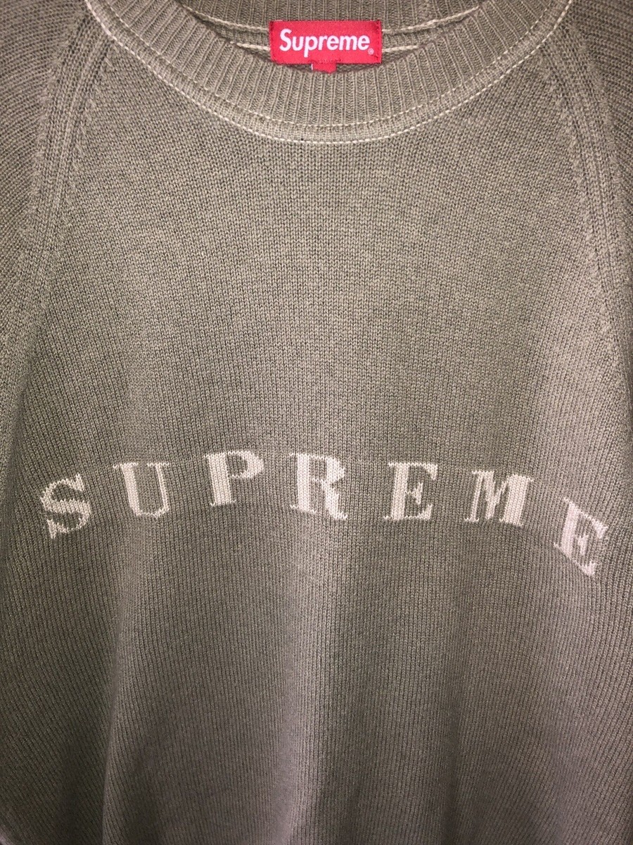 Supreme Sweater Stone Washed Olive Size Medium FW20 | eBay