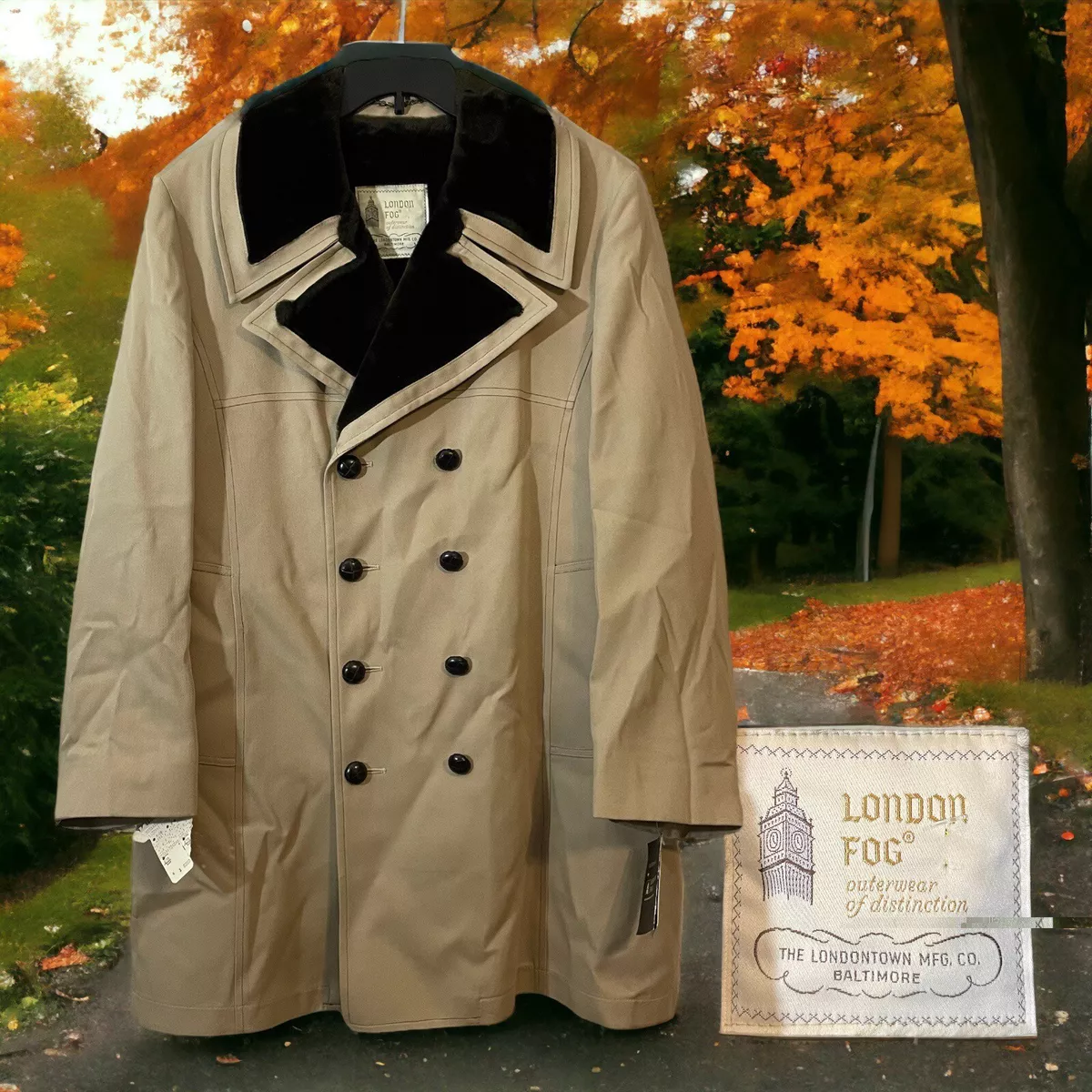 London fog pea store coat mens