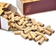 120x/box Pre Rolled Natural Unrefined Cigarette Filter Rolling Paper Tips LS0