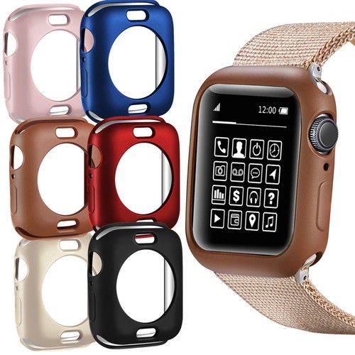 2PCS Bumper TPU Watch Protective Case Cover For Apple Watch Series 6 5 4 3 2 1 - Picture 1 of 18