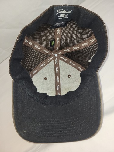 Titleist Golf Hat Small/Medium Pro V1 Footjoy FJ New Era Mesh Brown Cap - Picture 7 of 10