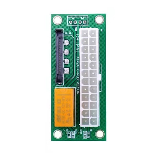 Dual Power Relay 24pin to 4pin Adapter Sata Power Starter Card Extension - Afbeelding 5 van 6
