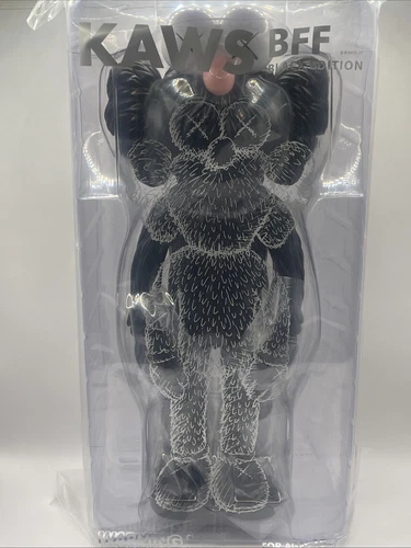 Kaws BFF Open Edition Vinyl 13" Figure - Black BRAND NEW SEALED
