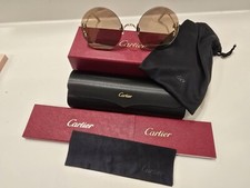 New Rimless Gold/Bronze Cartier Sunglasse, Model: CT0152S