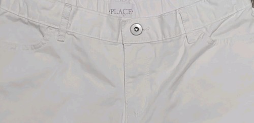 Childrens Place Girls 16 Jean Shorts White Denim Rolled Cuff Adjustable Waist - Picture 19 of 19