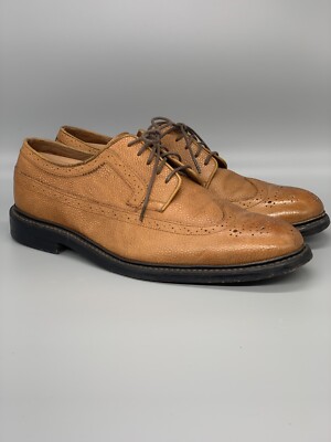 Clarks Tan Pebbled Leather Longwing Blucher Derby Size 11M 26103150