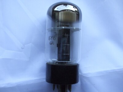 1 x  6Y6GA, Sylvania,Black Plates, D-Getter, gebr, tested Funke W19-61mA=Gut!