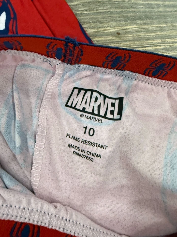Marvel Kids Flame Resistant Spider-Man Pajama Pants Size 10 Red & Blue - Image 2 of 4