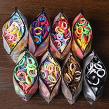 50/100pcs Colorful Nylon Hair Ties Kids Elastic Bands Scrunchies