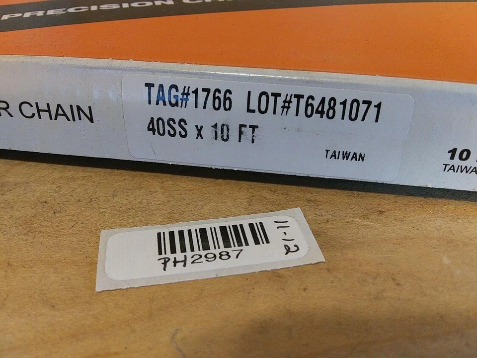 PEER 40SS x 10ft Roller Chain stainless steel - Image 2 of 4