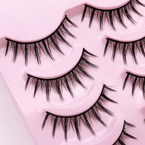 5 Pairs Girls Japanese Fairy 3D bunch Lash Extension Beauty Little Devil Cosplay - Picture 4 of 11