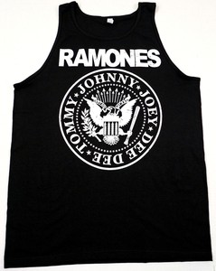 The-RAMONES-Tank-Top-T-shirt-Punk-Rock-Distressed-Logo-Men-Vest-Black-New