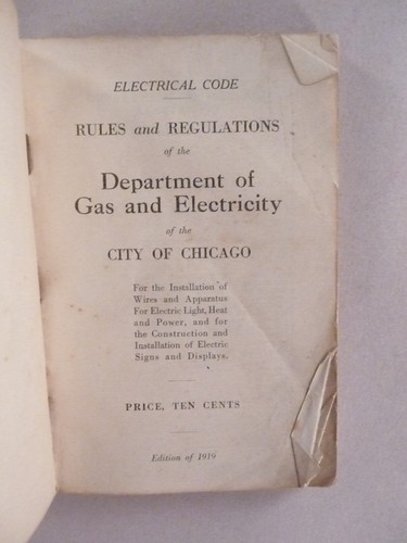 Electrical Code - City of Chicago - 1919 - Imagen 4 de 4