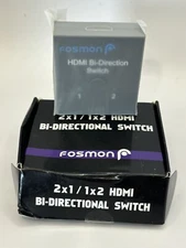 Fosmon 2-Port HDMI Switch UHD 4K 60Hz, 2x1 / 1x2 Bi-Directional HDMI Switcher UH