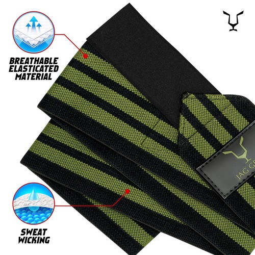 Jag Elbow Straps, Elastic Elbow Sleeves, Elbow Support Wraps Pair Weightlifting - Picture 22 of 31