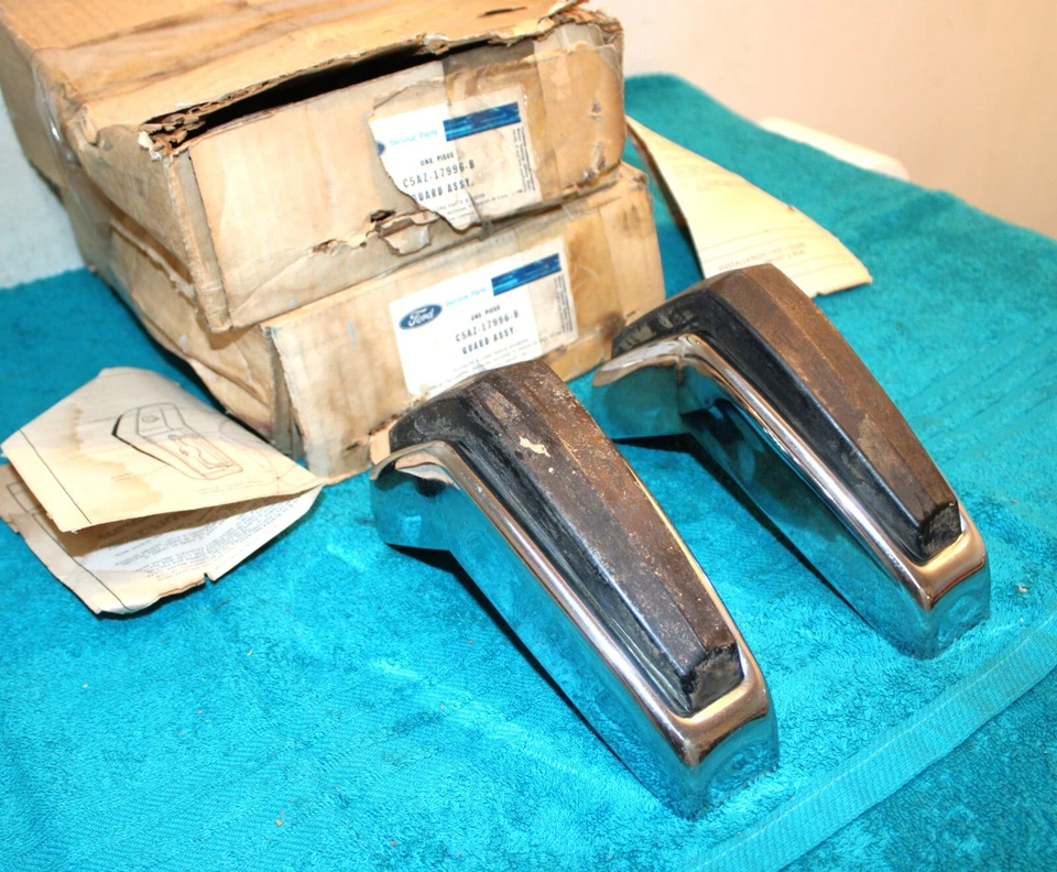 Fairlane Torino Falcon Comet 65-66 1968 Galaxie LTD 1965-1969 como nuevo protectores de parachoques Foto 2 de 4