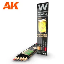 AK Interactive AK10042 Weathering Pencils Chipping & Aging Set - US