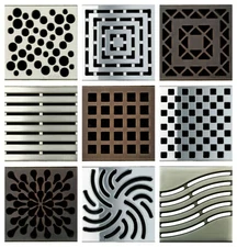 Ebbe Unique Series Square Shower Drains ALL styles & colors Full KIT Grate &Body