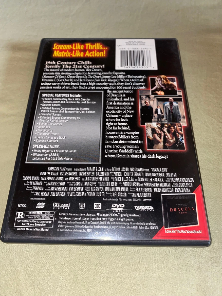 Dracula 2000 DVD BRAND NEW / SEALED Wes Craven 786936145038