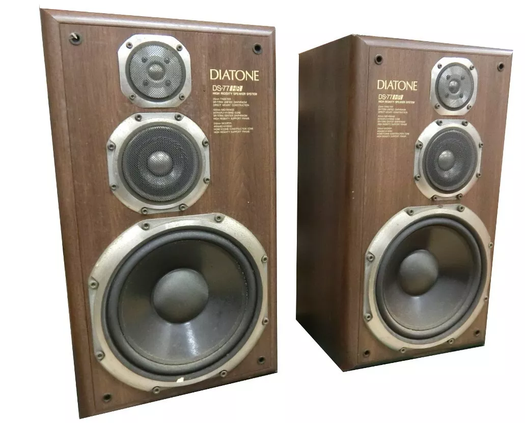 MITSUBISHI Diatone Ds-77Z Speaker pair set 3 way Bookshelf Working Tested Japan MITSUBISHI Diatone Ds-77Z Speaker pair set 3 way Bookshelf Working Tested Japan