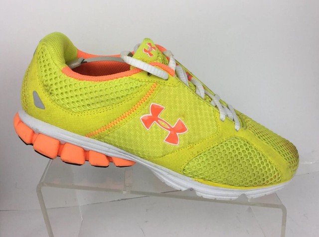 yellow under armour running shoes