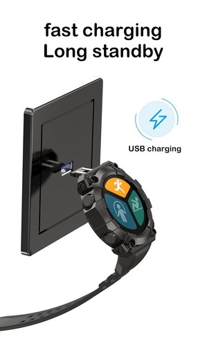 Montre connectée B33 avec écran rond pour documents fréquence cardiaque Bluetoot - Foto 2 di 4
